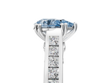 White gold Fancy Blue Pear  Cut Channel Set Solitaire Engagement Ring with Prong Setting_25