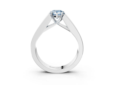 White gold Fancy Blue Pear Cut Cut Channel Set Solitaire Ring with Four-Prong Setting_15