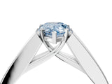 White gold Fancy Blue Pear Cut Cut Channel Set Solitaire Ring with Four-Prong Setting_16