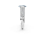 White gold Fancy Blue Pear Cut Cut Diamond Channel Set Pave Band with Tension Prong Setting_2