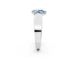 White gold Fancy Blue Pear Cut Cut Diamond Channel Set Solitaire Ring with Four-Prong Setting_87