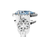 White gold Fancy Blue Pear Cut Cut Halo Diamond Infinity Band with Four-Prong Setting_5