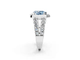 White gold Fancy Blue Pear Cut Cut Halo Split Shank Prong Set Ring_2