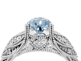 White gold Fancy Blue Pear Cut Cut Milgrain Pave Diamond Engagement Ring with Four-Prong Setting_7