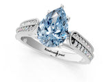 White gold Fancy Blue Pear Cut Cut Pave Split Shank Engagement Ring with Four-Prong Setting_13