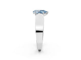 White gold Fancy Blue Pear Cut Diamond Channel Set Solitaire Ring with Four-Prong Setting_54