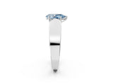 White gold Fancy Blue Pear Cut Diamond Channel Set Solitaire Ring with Four-Prong Setting_65