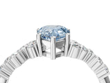 White gold Fancy Blue Pear Cut Diamond Cluster Pavé Band with Four-Prong Setting_7