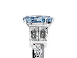White gold Fancy Blue Pear Cut Diamond Engagement Ring with Baguette Side Stones and Channel Set Band_37