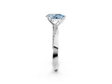 White gold Fancy Blue Pear Cut Diamond Engagement Ring with Side Stone Accents and Four-Prong Setting_14