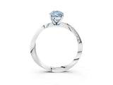 White gold Fancy Blue Pear Cut Diamond Engagement Ring with Side Stone Accents and Four-Prong Setting_39