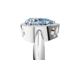 White gold Fancy Blue Pear  Cut Diamond Halo Engagement Ring with Split Shank and Four-Prong Setting_95