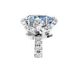 White gold Fancy Blue Pear Cut Diamond Halo Pave Band with Four-Prong Setting_8