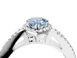 White gold Fancy Blue Pear Cut Diamond Halo Split Shank Engagement Ring_74