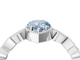 White gold Fancy Blue Pear  Cut Diamond Milgrain Marquise Band with Prong Setting_7