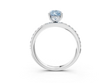 White gold Fancy Blue Pear  Cut Diamond Pavé Band Ring with Four-Prong Setting_27