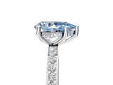 White gold Fancy Blue Pear  Cut Diamond Pavé Band Ring with Four-Prong Setting_29