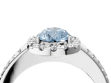 White gold Fancy Blue Pear Cut Diamond Pavé Halo Ring with Four-Prong Setting_52