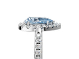 White gold Fancy Blue Pear Cut Diamond Pavé Halo Ring with Four-Prong Setting_53