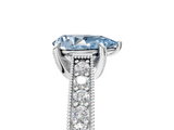 White gold Fancy Blue Pear  Cut Diamond Pave Band with Four-Prong Setting_42