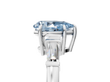 White gold Fancy Blue Pear  Cut Diamond Ring with Tapered Baguette Side Stones in Four-Prong Setting_8