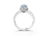 White gold Fancy Blue Pear Cut Diamond Scalloped Halo Engagement Ring with Round Shared Prong Band_64