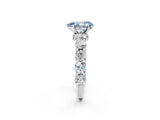 White gold Fancy Blue Pear Cut Diamond Side Stone Engagement Ring with Four-Prong Setting_38