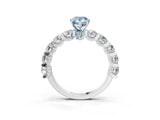 White gold Fancy Blue Pear Cut Diamond Side Stone Engagement Ring with Four-Prong Setting_39