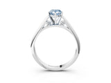 White gold Fancy Blue Pear Cut Diamond Solitaire Engagement Ring with Cathedral Setting and Four-Prong Mount_138