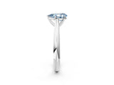 White gold Fancy Blue Pear Cut Diamond Solitaire Engagement Ring with Cathedral Setting and Four-Prong Mount_41