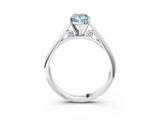 White gold Fancy Blue Pear Cut Diamond Solitaire Engagement Ring with Cathedral Setting and Four-Prong Mount_42