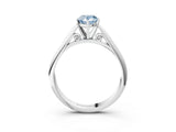 White gold Fancy Blue Pear Cut Diamond Solitaire Engagement Ring with Cathedral Setting and Four-Prong Mount_51