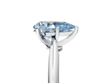 White gold Fancy Blue Pear Cut Diamond Solitaire Engagement Ring with Classic Band and Four-Prong Setting_104