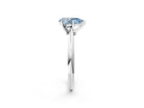 White gold Fancy Blue Pear Cut Diamond Solitaire Engagement Ring with Classic Band and Four-Prong Setting_38
