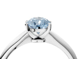 White gold Fancy Blue Pear Cut Diamond Solitaire Engagement Ring with Classic Band and Four-Prong Setting_40