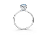 White gold Fancy Blue Pear Cut Diamond Solitaire Engagement Ring with Four-Prong Setting and Classic Band_35