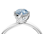 White gold Fancy Blue Pear Cut Diamond Solitaire Engagement Ring with Four-Prong Setting and Classic Band_36
