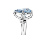 White gold Fancy Blue Pear Cut Diamond Solitaire Engagement Ring with Four-Prong Setting and Classic Band_37