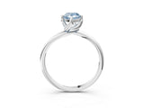 White gold Fancy Blue Pear Cut Diamond Solitaire Engagement Ring with Four-Prong Setting and Classic Band_41