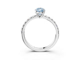 White gold Fancy Blue Pear Cut Diamond Solitaire Pavé Engagement Ring with Round Band and Prong Setting_16