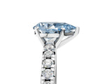 White gold Fancy Blue Pear Cut Diamond Solitaire Pavé Engagement Ring with Round Band and Prong Setting_18
