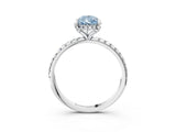White gold Fancy Blue Pear Cut Diamond Solitaire Ring with Four-Prong Setting and Pavé Band_18