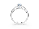 White gold Fancy Blue Pear Cut Diamond Solitaire Ring with Four-Prong Setting and Twisted Pavé Band_51