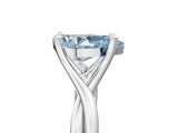 White gold Fancy Blue Pear Cut Diamond Solitaire Twist Band Prong Setting Ring_72