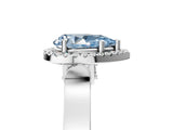 White gold Fancy Blue Pear Cut Halo Round Diamond Twist Band with Four-Prong Setting_29