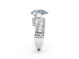 White gold Fancy Blue Pear  Cut Halo Split Shank Prong Setting Ring_27