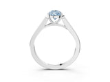White gold Fancy Blue Pear Cut Solitaire Cathedral Diamond Engagement Ring with Channel-Set Band and Four-Prong Setting_18