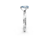 White gold Fancy Blue Pear Cut Solitaire Diamond Engagement Ring with Twisted Pave Band and Four-Prong Setting_21