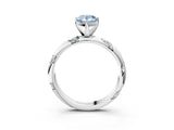 White gold Fancy Blue Pear Cut Solitaire Diamond Engagement Ring with Twisted Pave Band and Four-Prong Setting_22