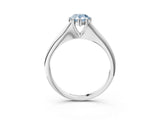 White gold Fancy Blue Pear Cut Solitaire Diamond Ring with Six-Prong Setting and Classic Band_43